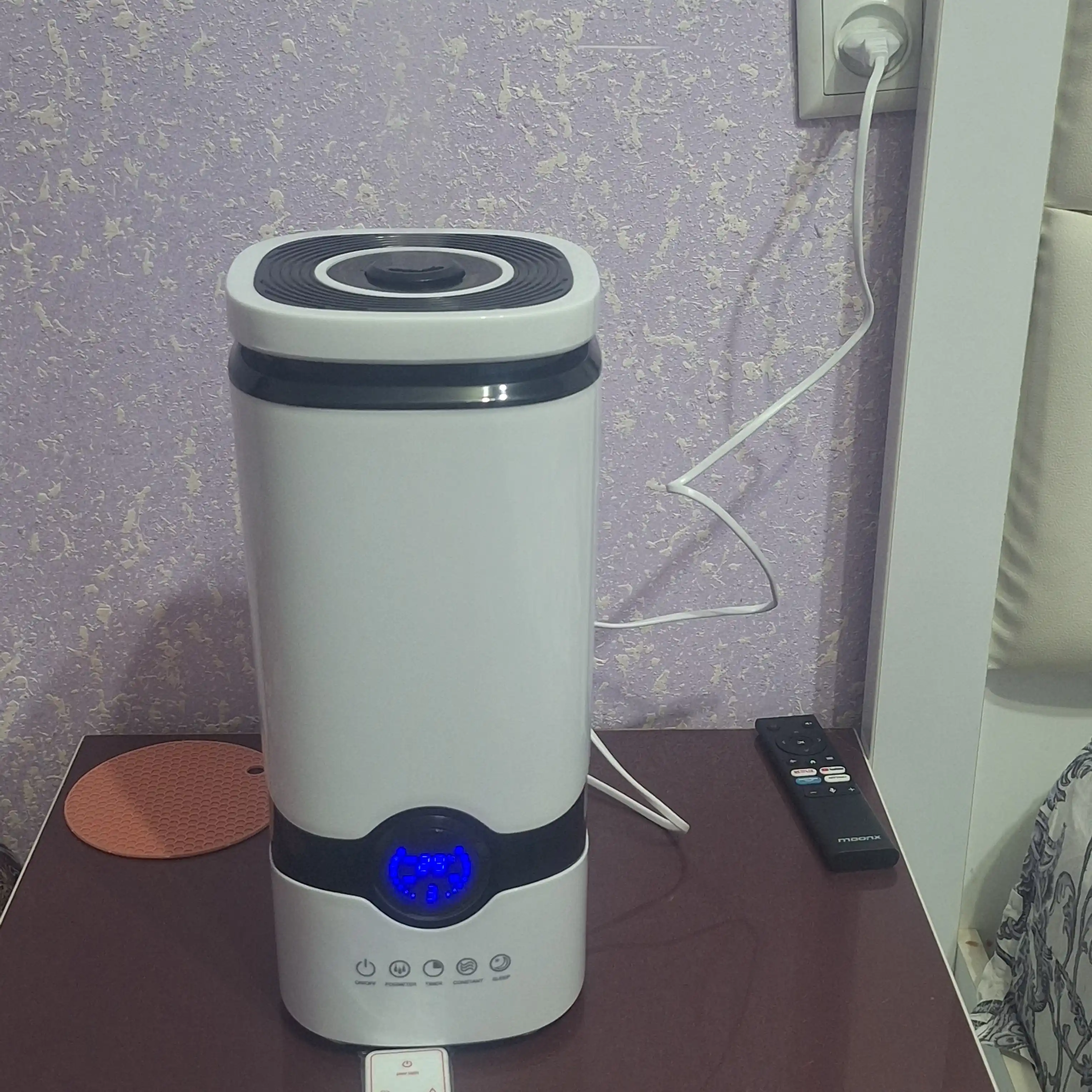 Aqlli namlagich, RANGI OQ, 4-8L, aromadiffuzor, ionlash, UV sterilizatsiyasi