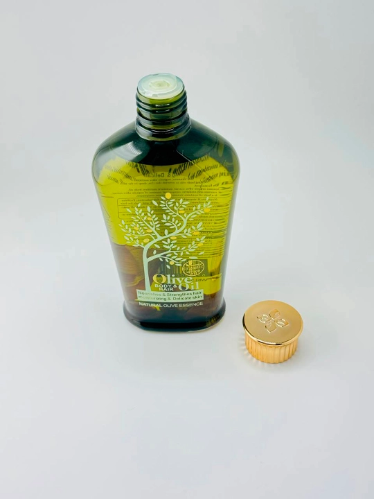 Tana parvarishi va sochlarni mustahkamlash uchun Olive Oil universal massaj moyi, 200 ml