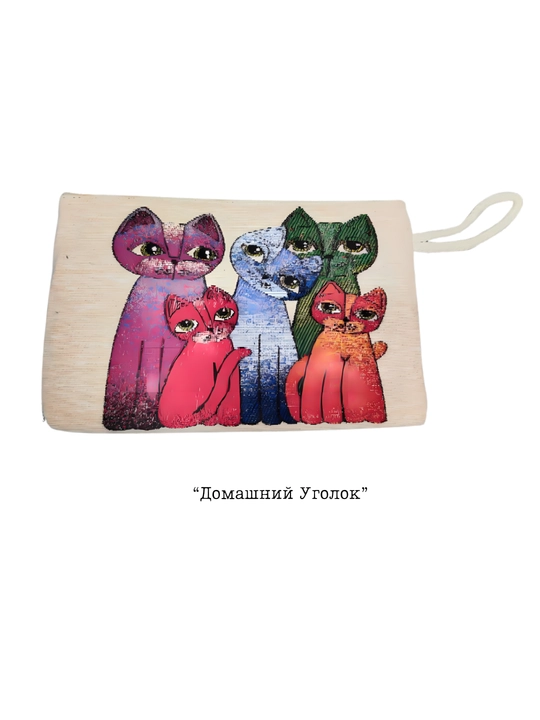 Клатч Moonlight Cats Tapestry – сумка с кошачьим принтом из Турции - 
