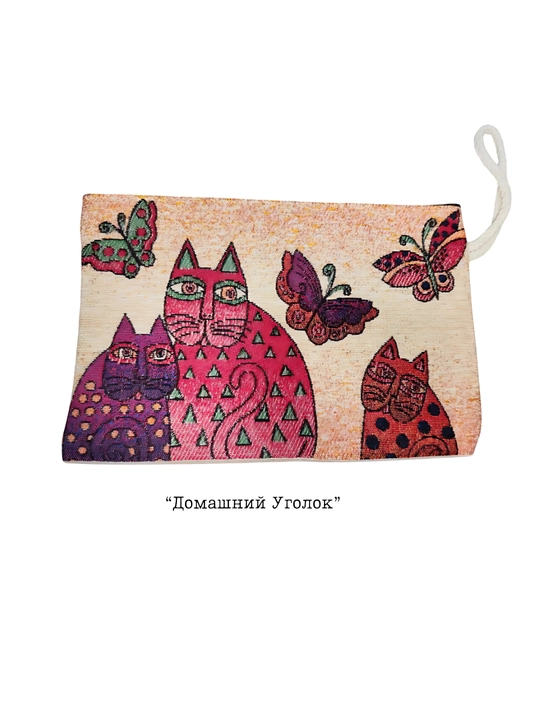 Клатч Moonlight Cats Tapestry – сумка с кошачьим принтом из Турции - 