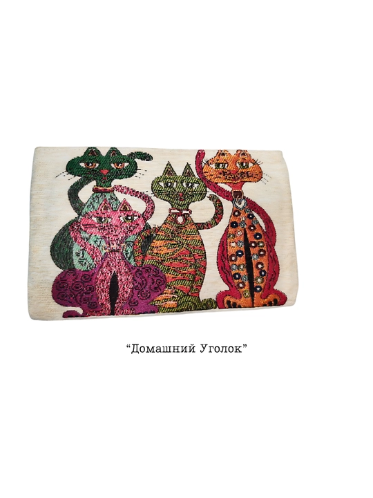 Клатч Moonlight Cats Tapestry – сумка с кошачьим принтом из Турции
