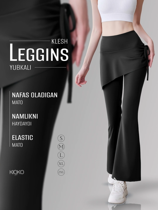 Ayollar klyosh legginslari Kioko, yubkali klyosh shimlar, ayollar sport kiyimi - 