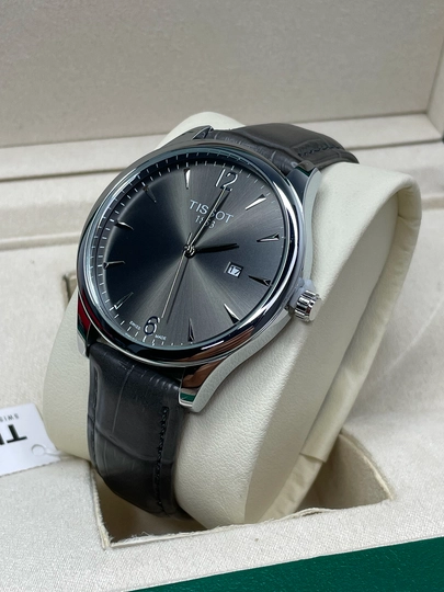 Мужские наручные часы Tissot, ремешок из эко-кожи, в подарочной коробке