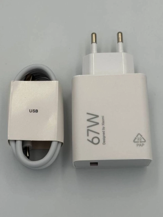 Xiaomi Turbo Tezkor Zaryadlovchi 67W USB kabel bilan