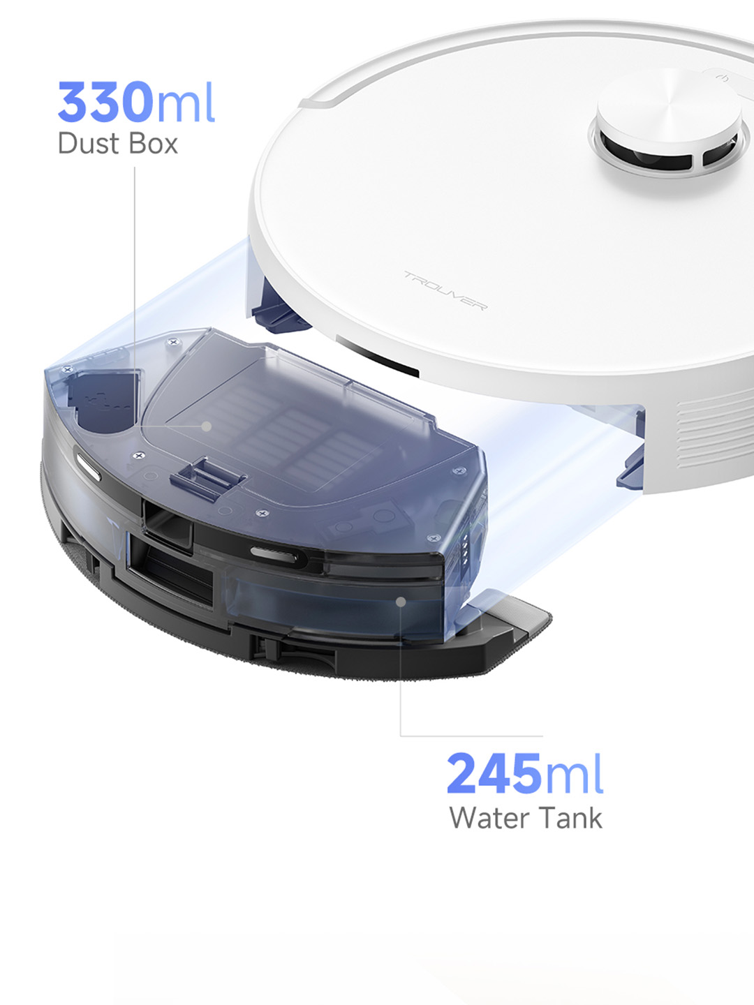 Robot changyutgich Dreame Trouver E20S Pro 5000 Pa LDS, 3 xarita, quruq va ho‘l tozalash