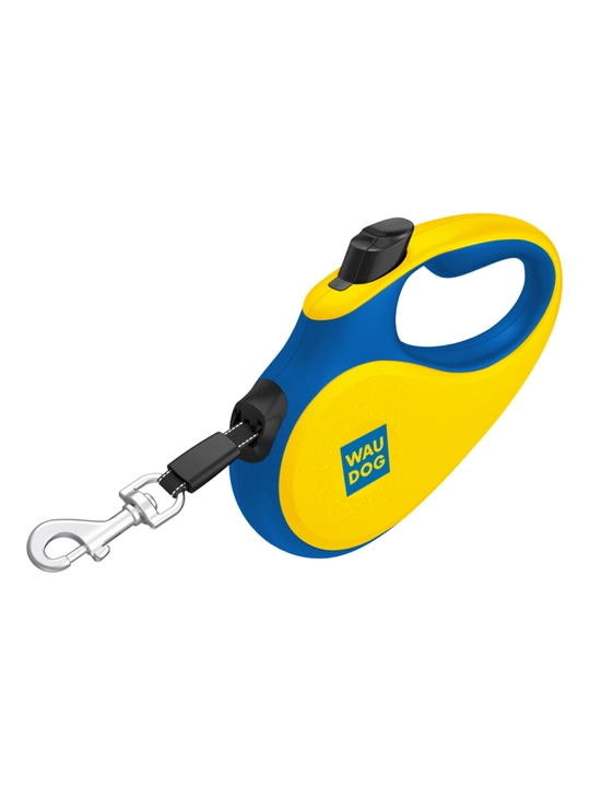 Поводок-рулетка для собак WAUDOG R-leash, рисунок Colors of Freedom, размер L, 5 м - 