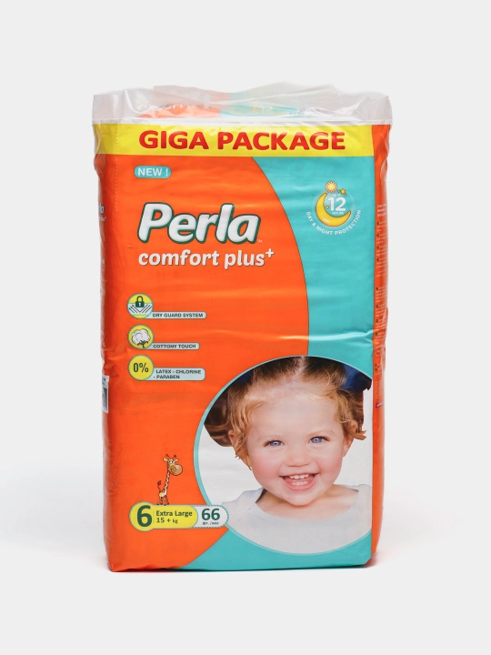 Детские подгузники PERLA GIGA №6 EXTRA LARGE, 66 шт - 