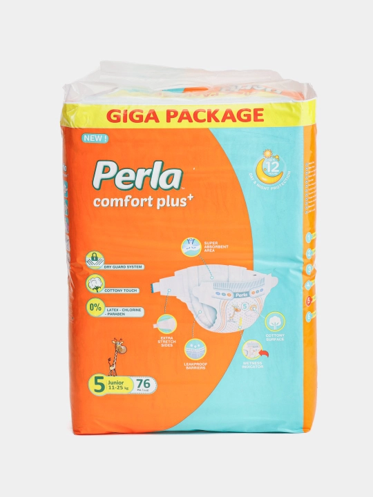 Детские подгузники PERLA GIGA №5 JUNIOR, 76 шт
