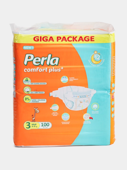 Детские подгузники PERLA GIGA №3 MIDI, 100 шт