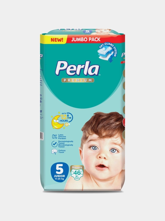 Подгузники Perla Premium Jumbo №5 Junior, 11–25 кг, 46 шт - 