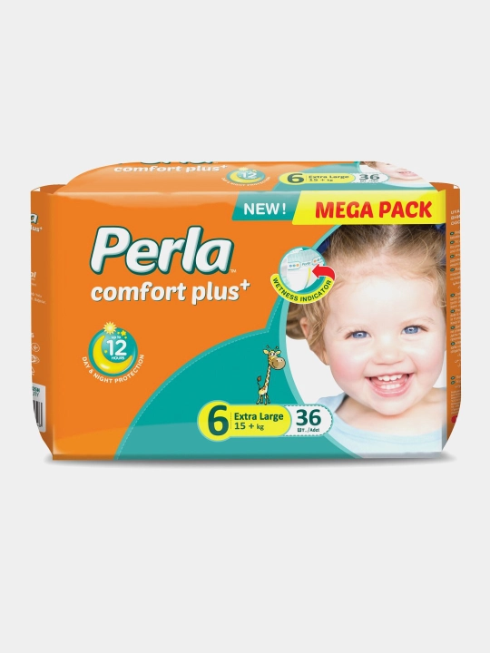 Подгузники Perla Mega №6  Extra Large, 36 шт (15–25 кг) - 