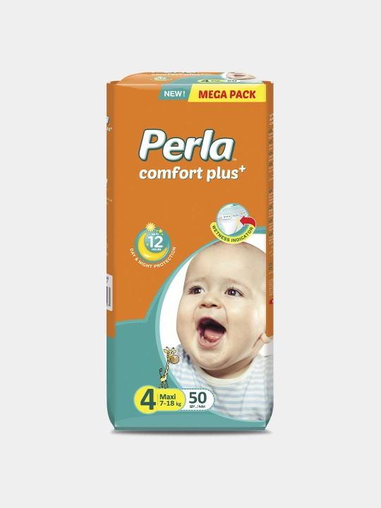 Подгузники Perla Mega №4 Maxi, 7–18 кг, 50 шт - 