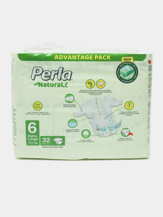 Bolalar shim-taglik PERLA NATURAL Extra Large, 15+ kg, 32 dona