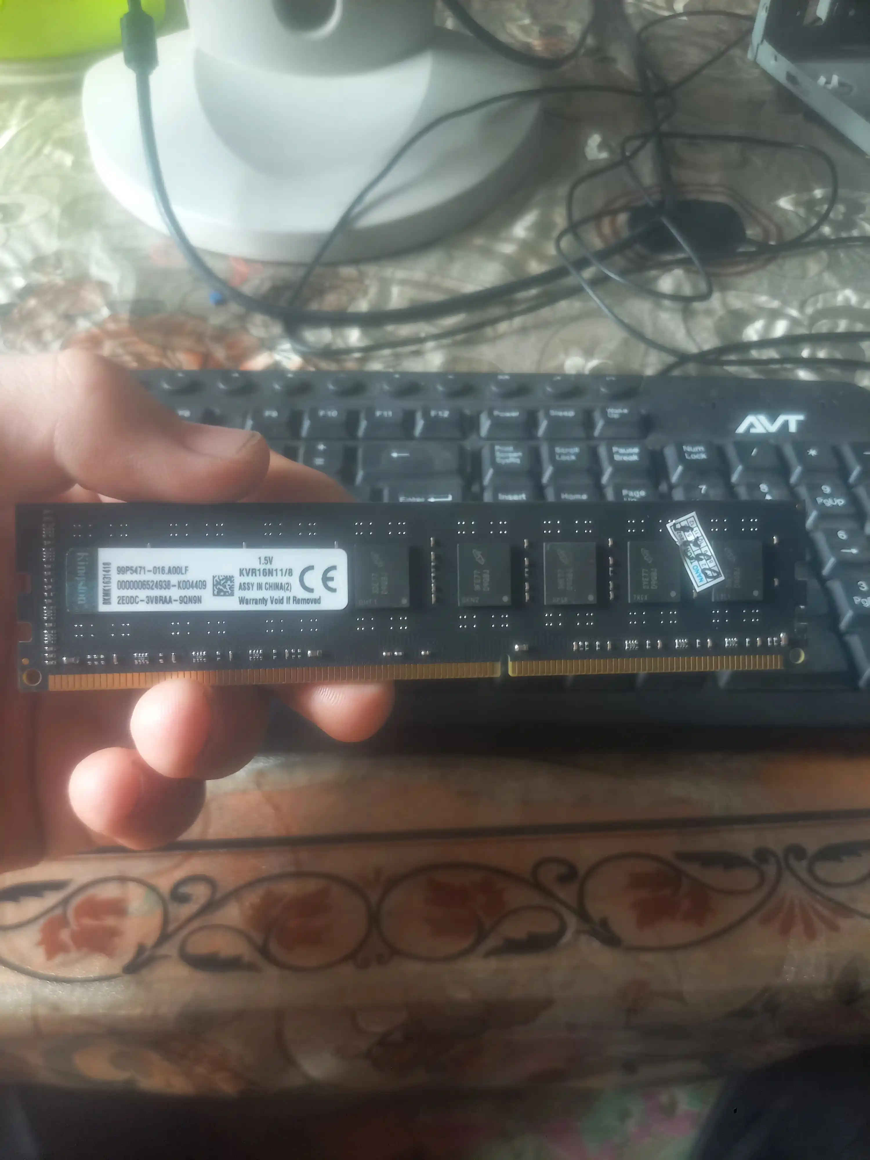 Оперативная память Kingston DDR3 1600 MHz, 8 ГБ, черный цвет