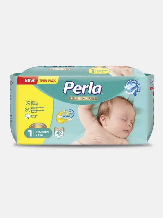 Perla Twin Newborn 1 bolalar podguzniklari (2–5 kg), 42 dona - 