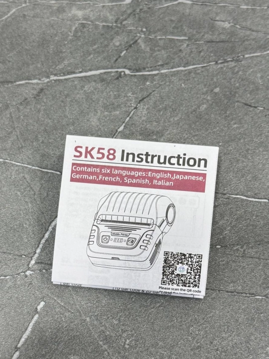 Термопринтер SINMARK SK58 для чека и шитрих кодов этикеток, с Bluetooth управлениям