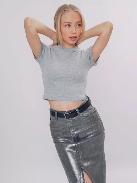 Женский кроп-топ, рубчик, Neo