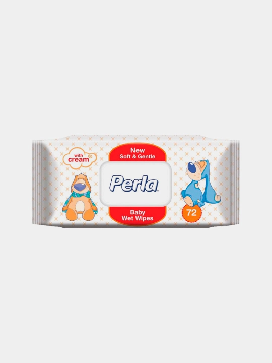 Влажные салфетки Perla Baby Family 72 гипоаллергенные, для всей семьи - 