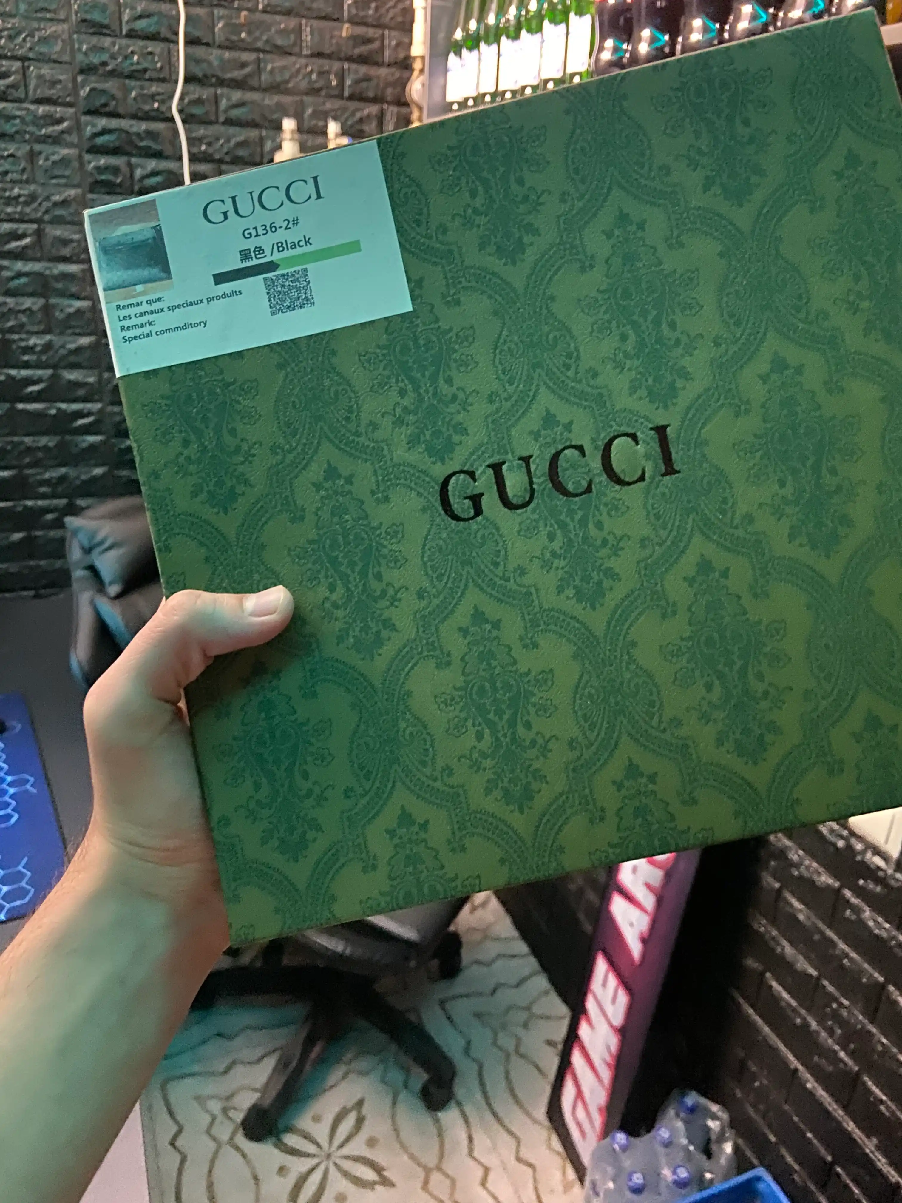 Мужская сумка Gucci, через плечо, с подарочной коробкой