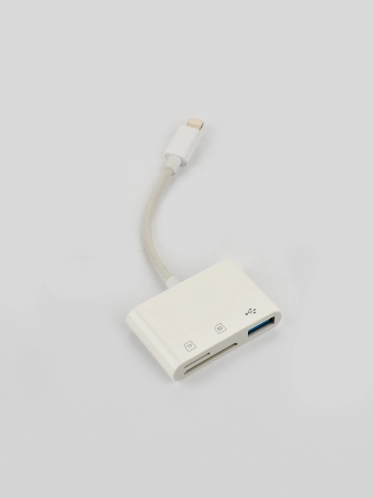 SD TF 3 in 1 xotira kartasini o‘qish qurilmasi, Apple iPhone uchun kardrider, iPad uchun OTG adapteri