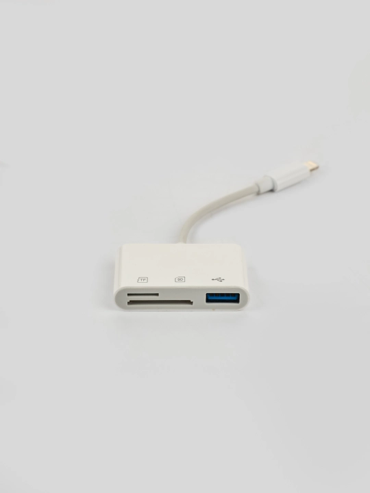 SD TF 3 in 1 xotira kartasini o‘qish qurilmasi, Apple iPhone uchun kardrider, iPad uchun OTG adapteri