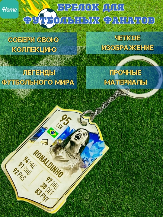 Брелоки FIFA с изображениями известных футболистов, 10 видов