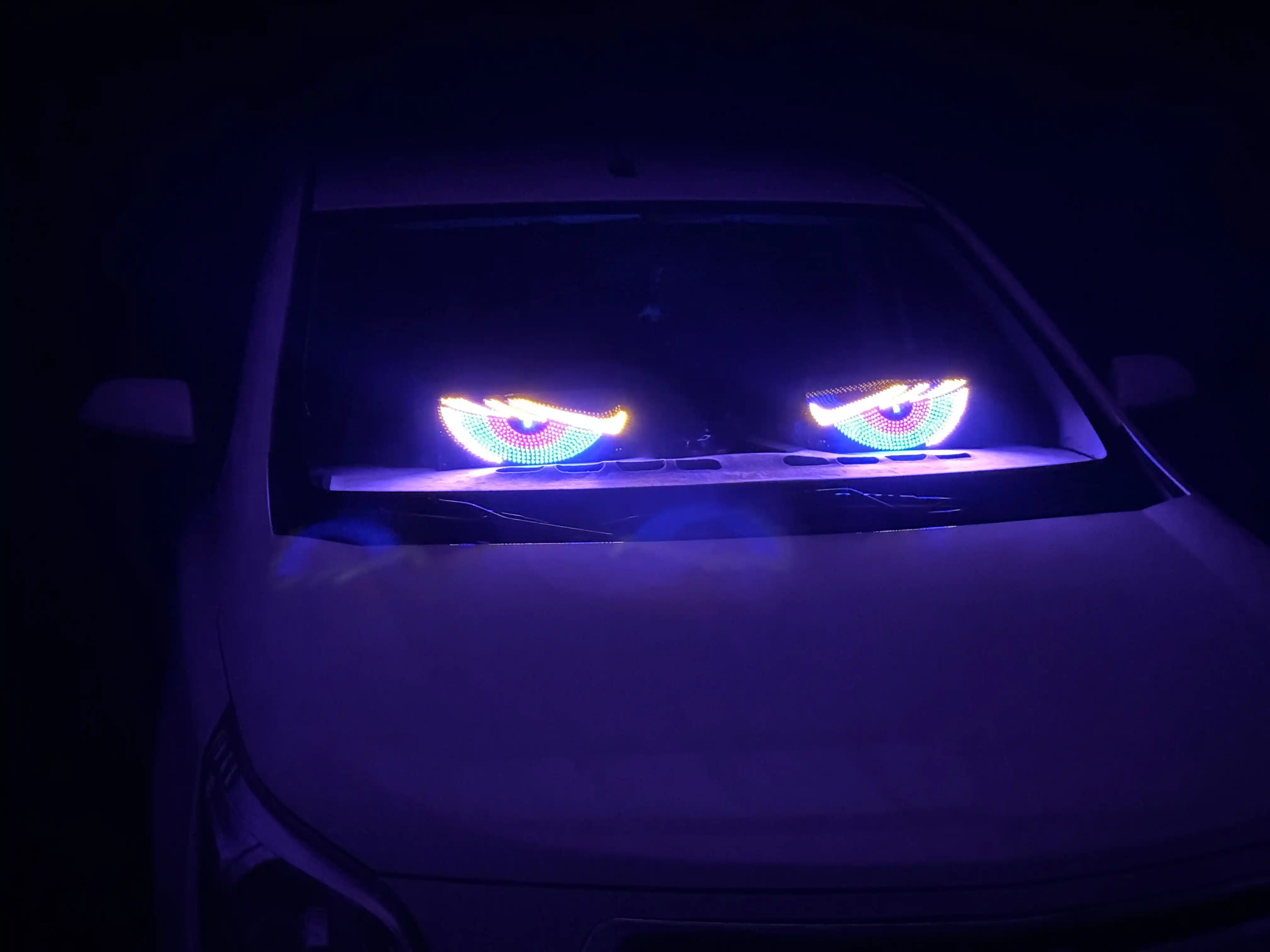Светодиодная панель «Глаза» для автомобиля, 11 режимов, Devil Eyes