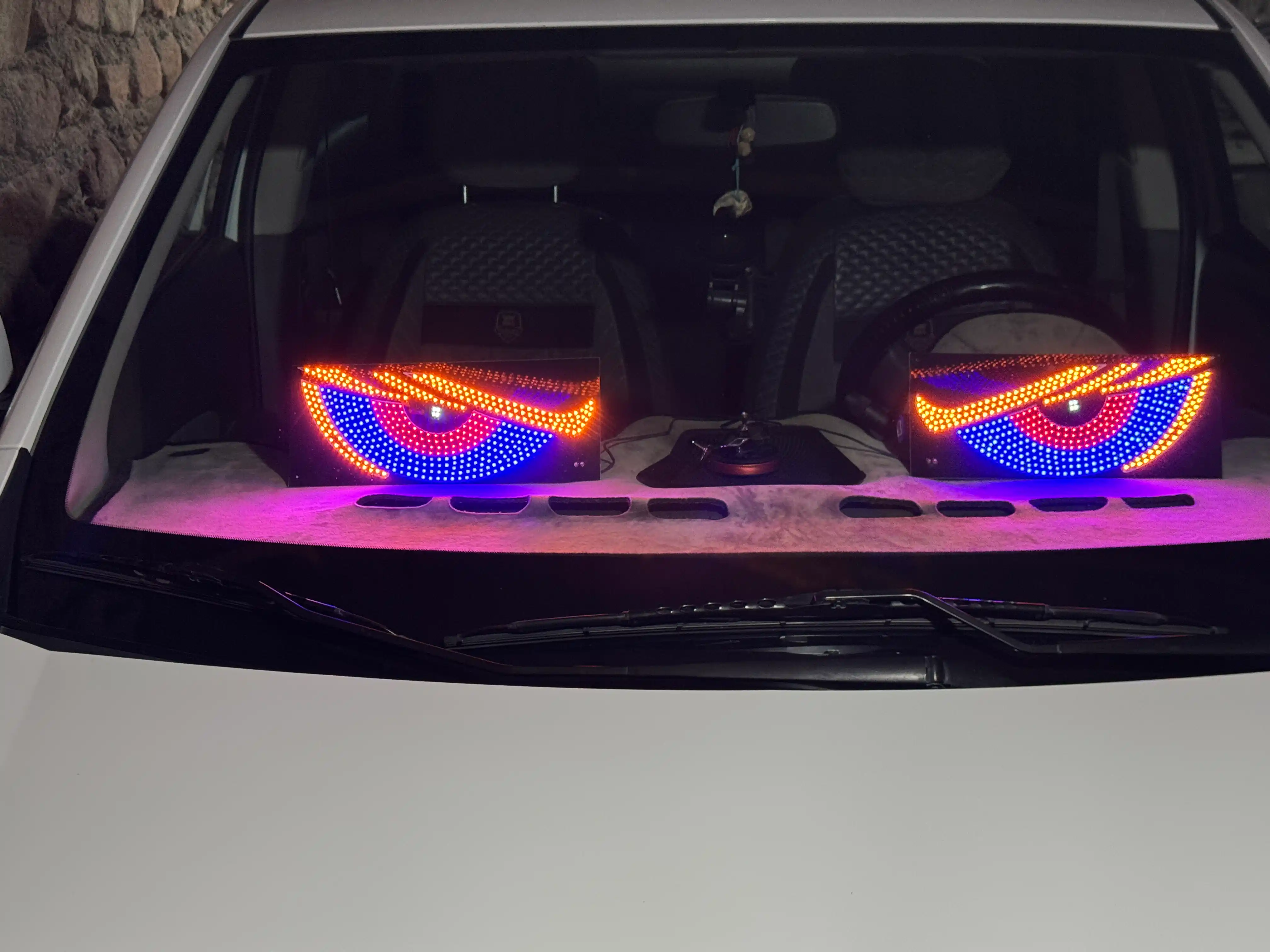 Светодиодная панель «Глаза» для автомобиля, 11 режимов, Devil Eyes
