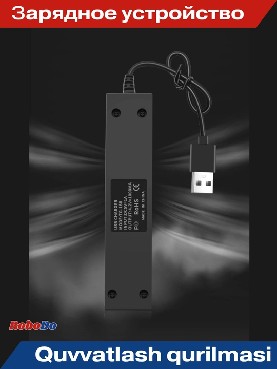 18650 TG-188 akumulyator batareyalari uchun USB zaryadlovchi