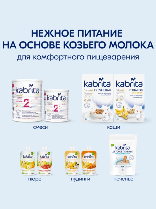 Фруктовое пюре Манго, с яблочным пюре KABRITA, 100 г
