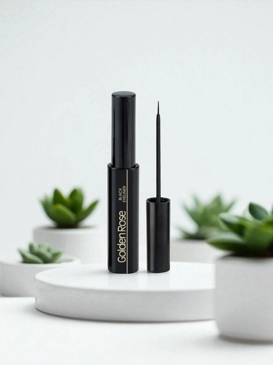 Подводка для глаз Golden Rose Black Eyeliner, 11 мл - 