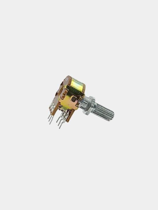 Potensiometr WH148-2 B10K 10 kOm stereo 3+3pin L20 mm, 10 dona