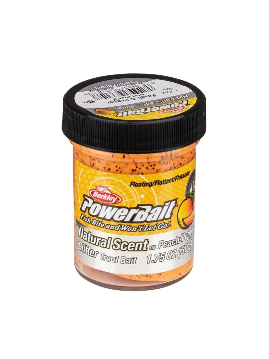 Forel pastasi PowerBait Trout Bait Fruits# Peach and Peppe Shaftoli va qalampir yaltiroqli  - 
