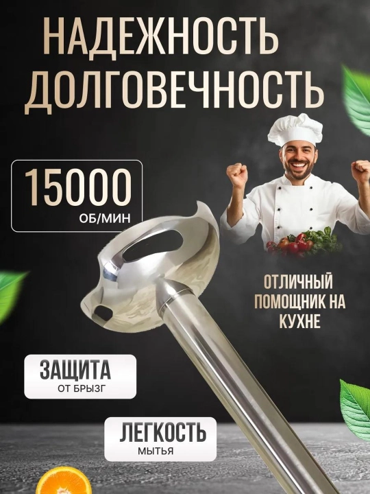 Professional pogrujnoy qo'l blender RAF 800W sho‘ng‘uvchi, 2 tasi 1 da