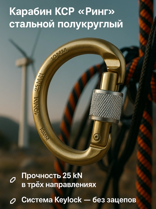 Karbin po'lat "Ring" yarim doira keylosk debriyaji bilan, 25 кН - 