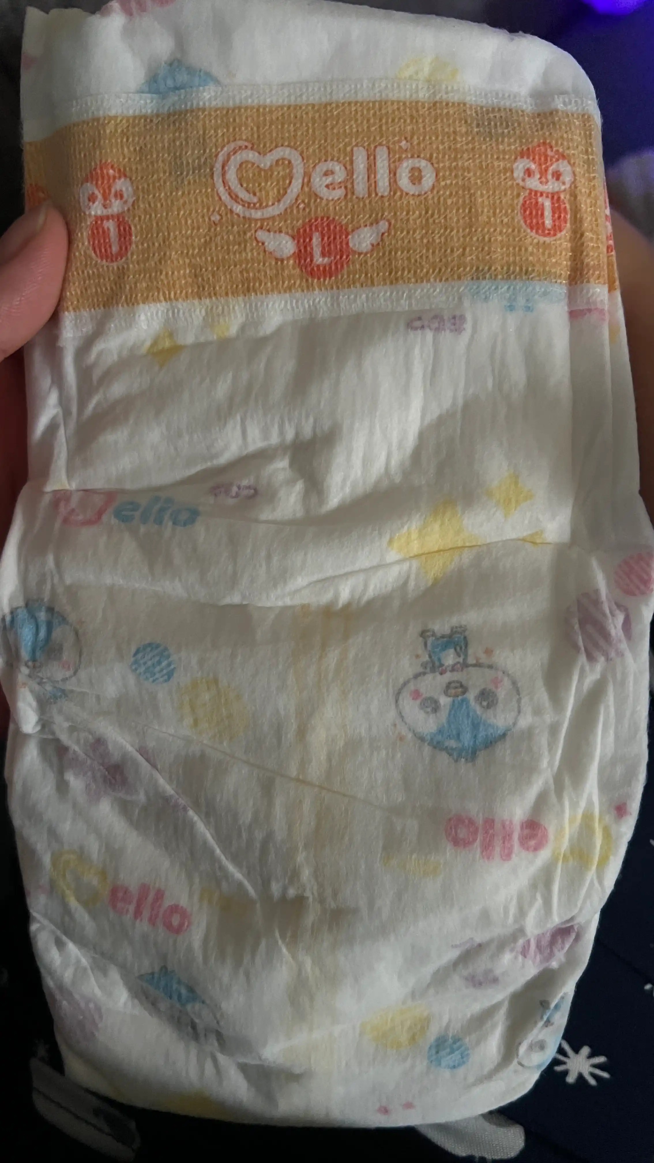 Yangi tug'ilgan chaqaloqlar uchun taglik-trusiklar MELLO, L 9-14 kg, 44 dona