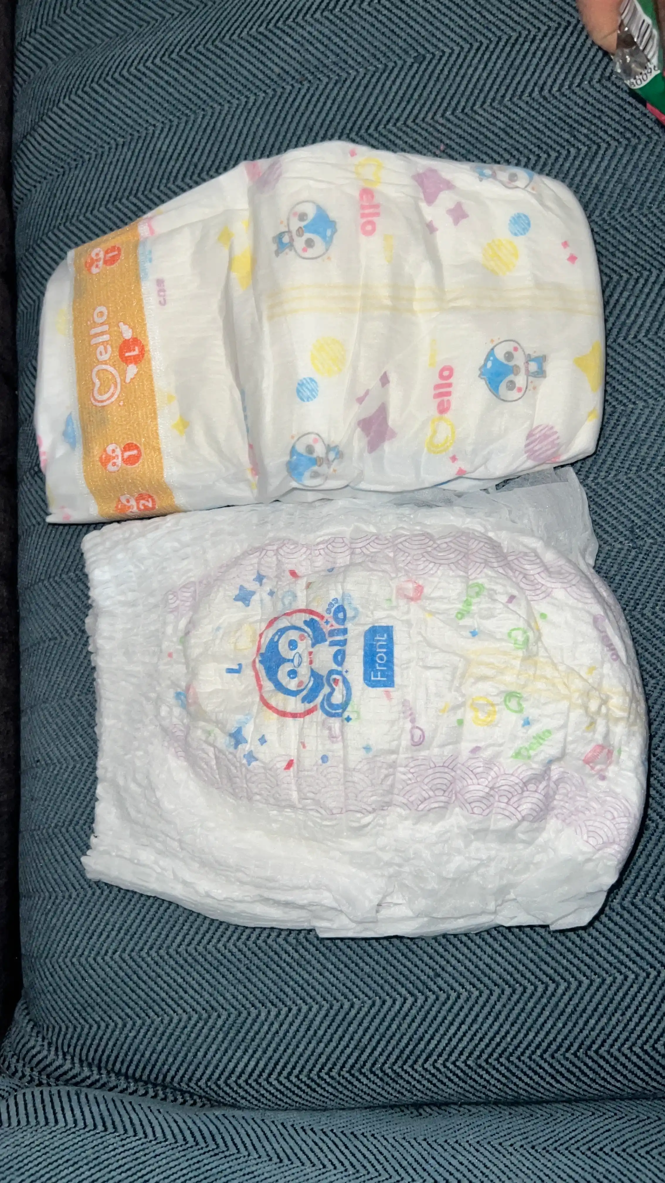 Yangi tug'ilgan chaqaloqlar uchun taglik-trusiklar MELLO, L 9-14 kg, 44 dona
