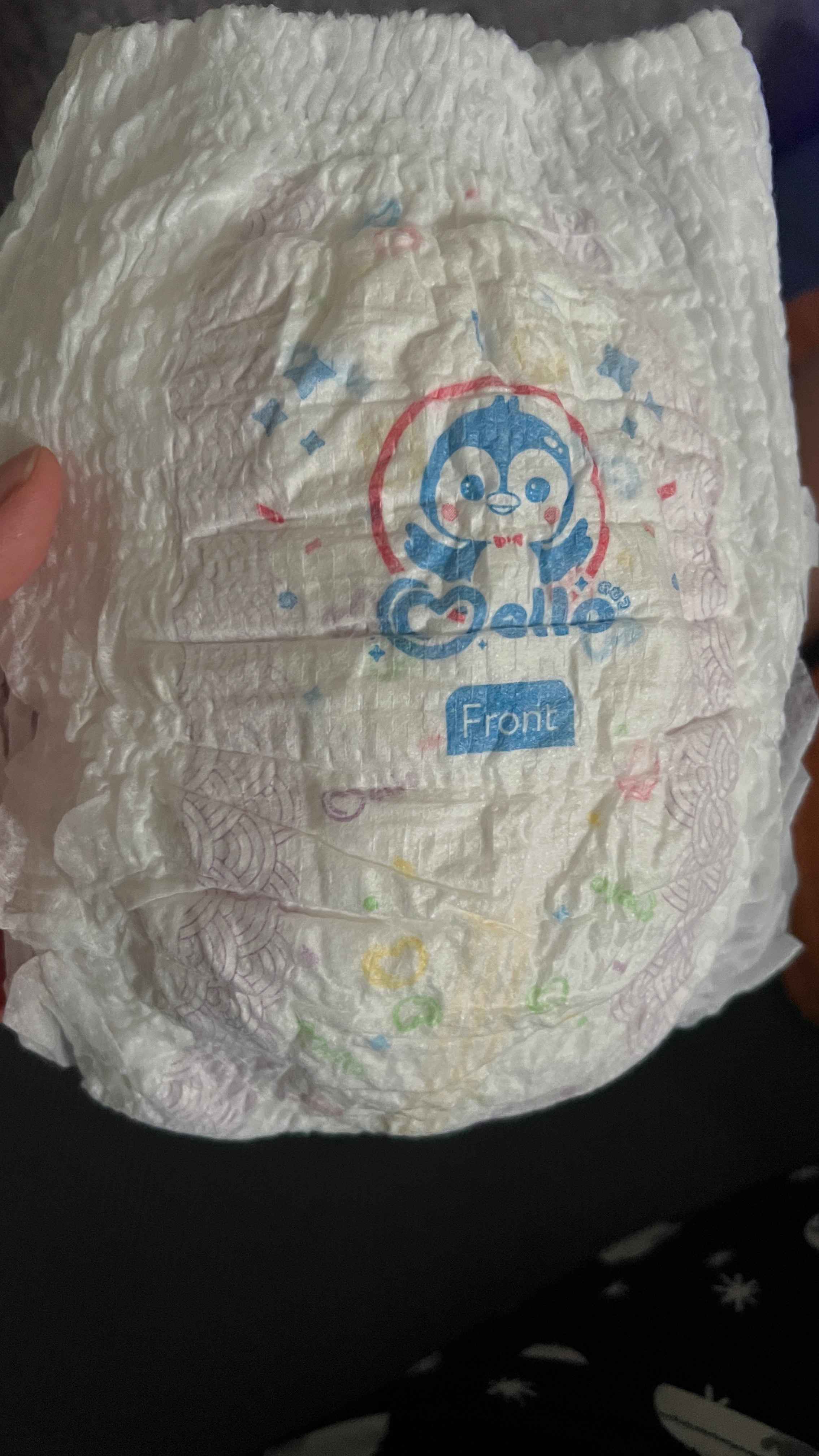 Yangi tug'ilgan chaqaloqlar uchun taglik-trusiklar MELLO, L 9-14 kg, 44 dona