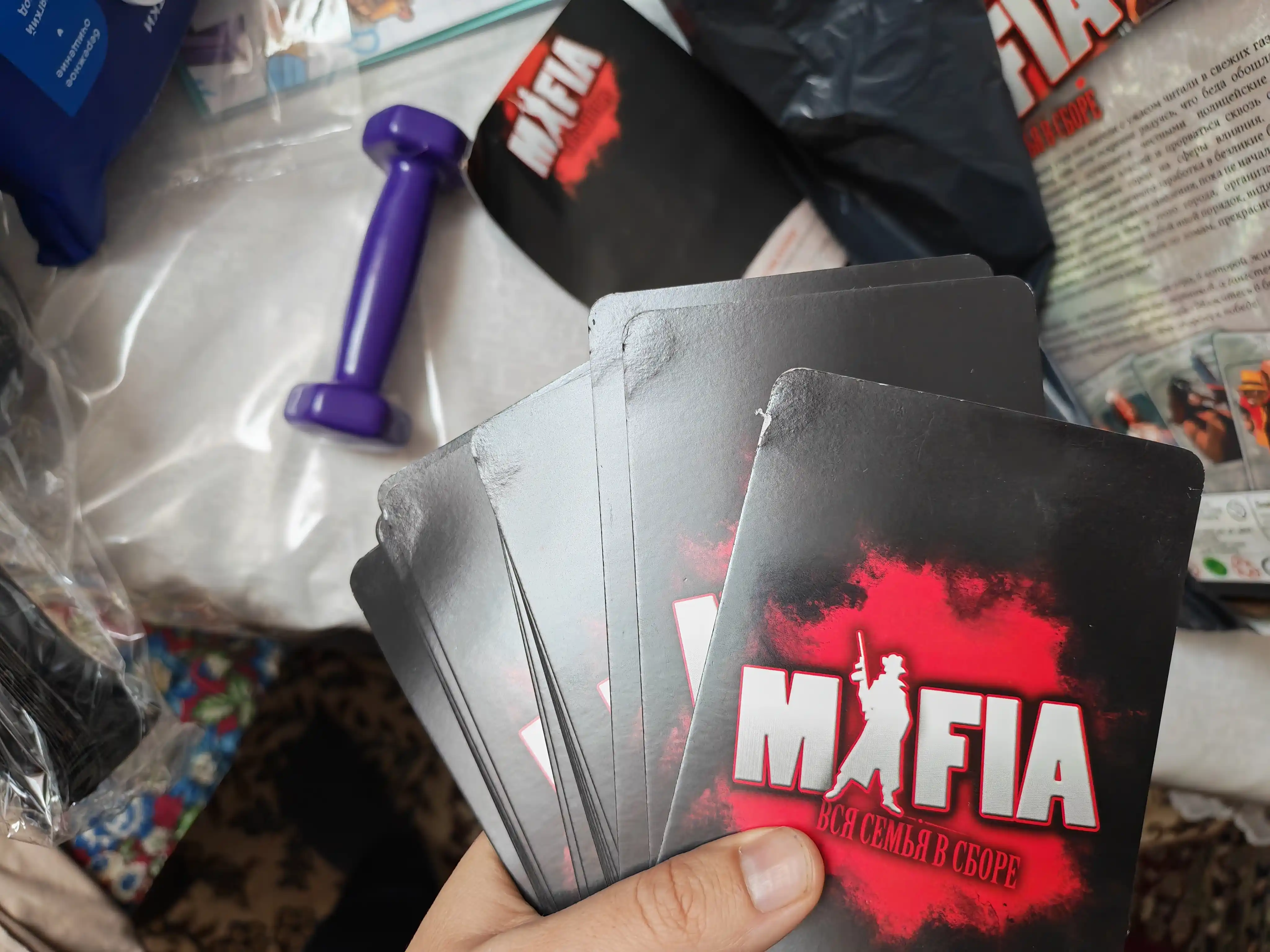 FIDGO «Mafiya» stol o‘yini, rus tilidagi kartalar, turli to‘plamlar