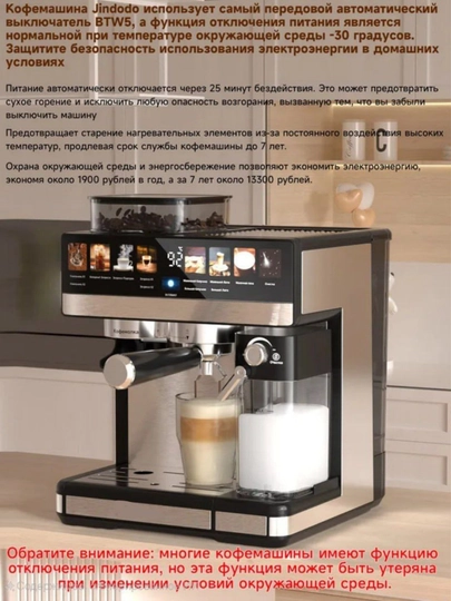 Профессиональная кофеварка с компенсатором и капучинатором