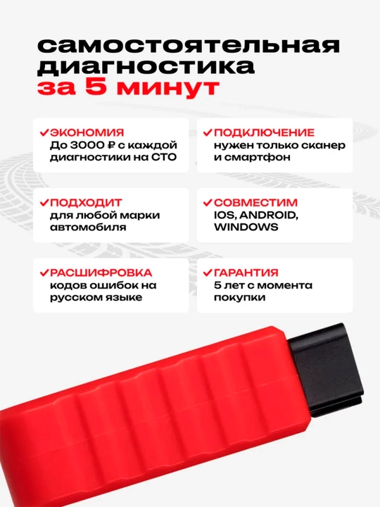 Cканер для диагностики автомобилей ELM327 OBD2 WI-FI v1.5 чип PIC18F25K80, автосканер