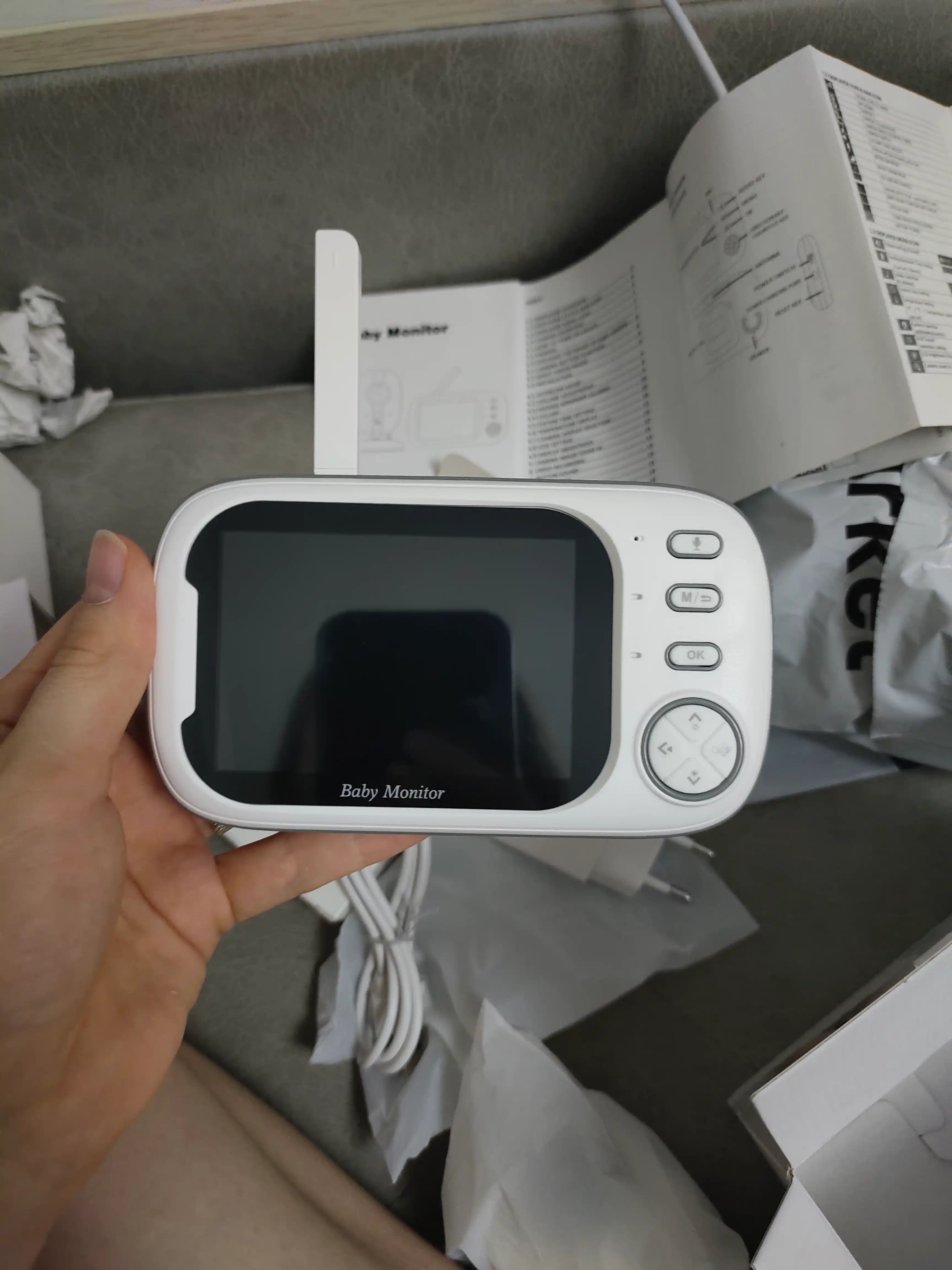 Monitor, tungi ko'rish kamerasi, ovozli simsiz video chaqaloq monitori