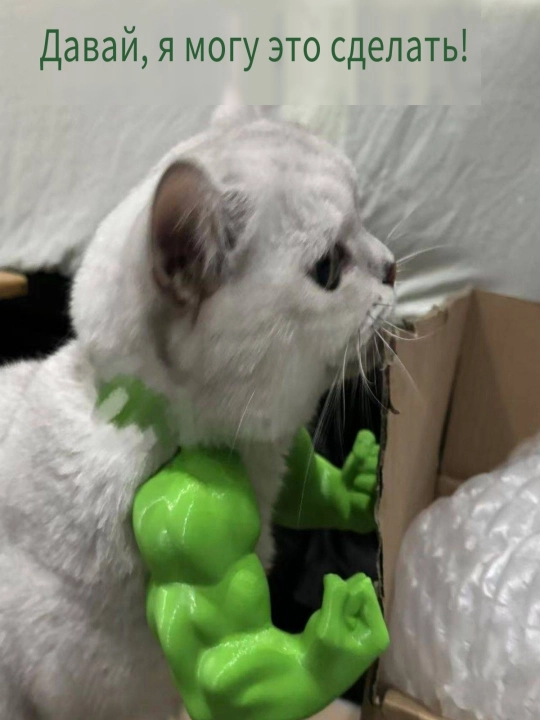 Mushuk Hulk kiyinish qo'li kulgili uy hayvonlari o'yinchoq