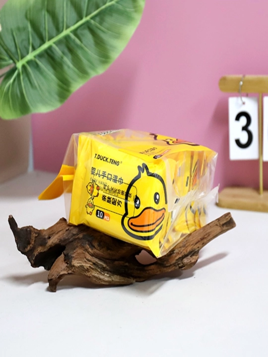 Nam salfetkalar «Sariq o‘rdak» 4724 — 10×10 (100 dona), kichik paketlar
