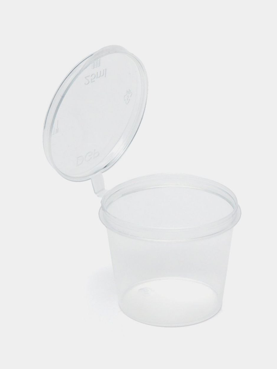 25 ml va 80 ml, qopqoqli plastik konteyner – sous va oziq-ovqat saqlash uchun qulay