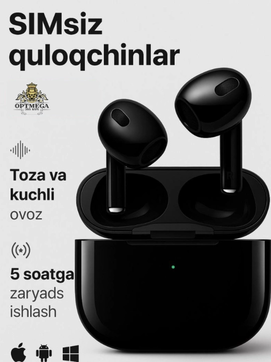 Simsiz quloqchinlar Pods 3, iOS va Android uchun - 