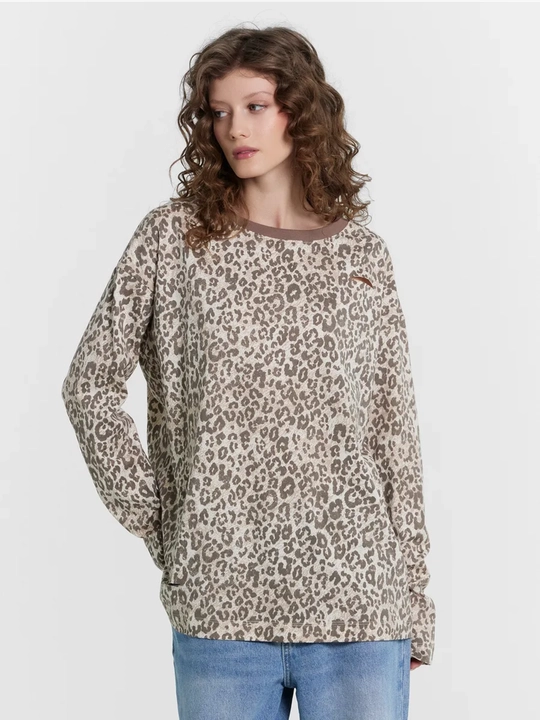Printli oversize longsliv