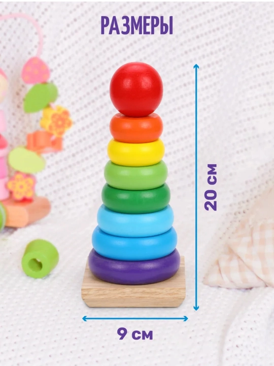 SORTER, Montessori, piramida, qo'shimcha, bolalar uchun yog'och o'quv o'yinchoq