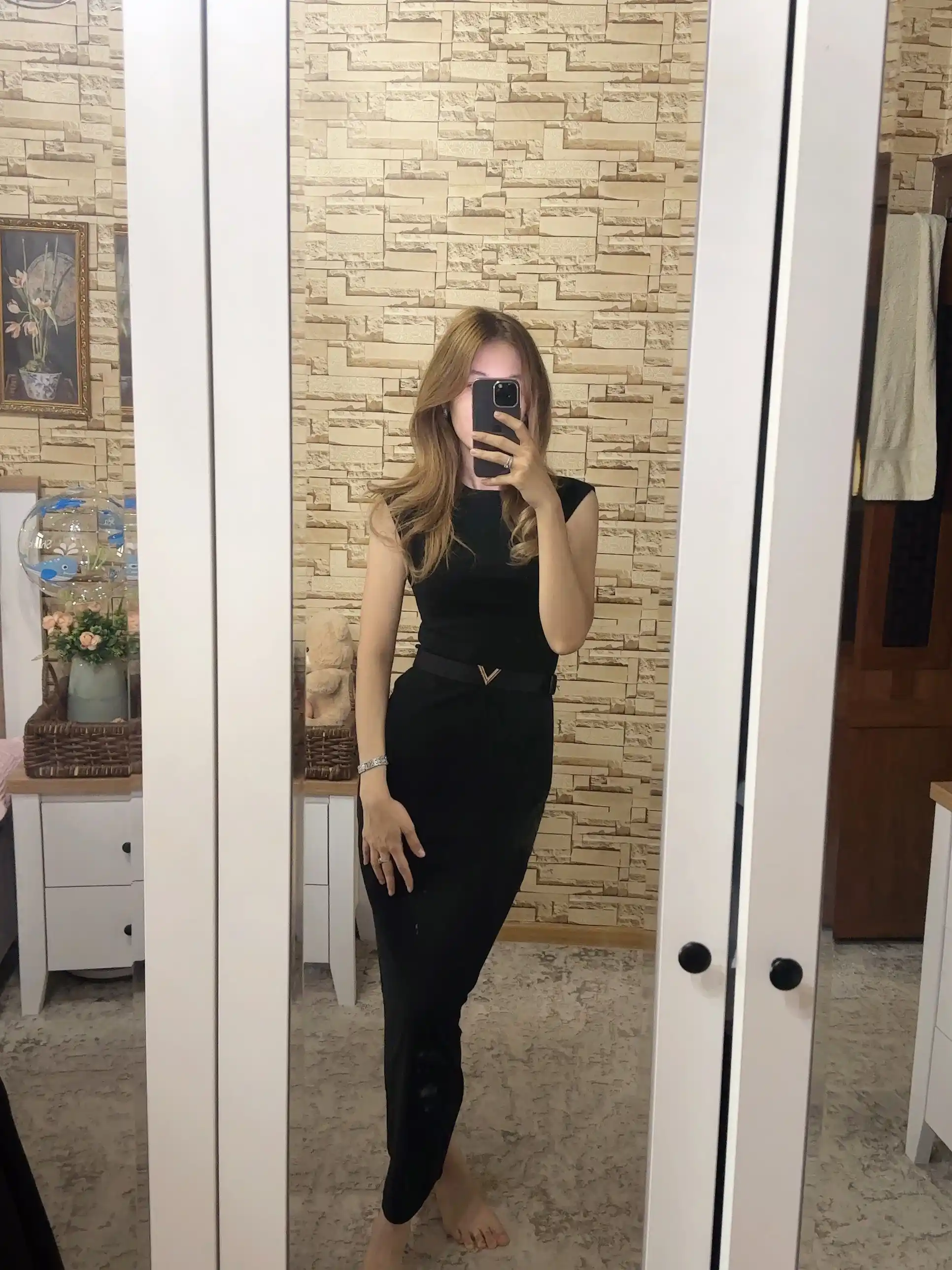 Платье женское, однотонное, длинное, облегающее