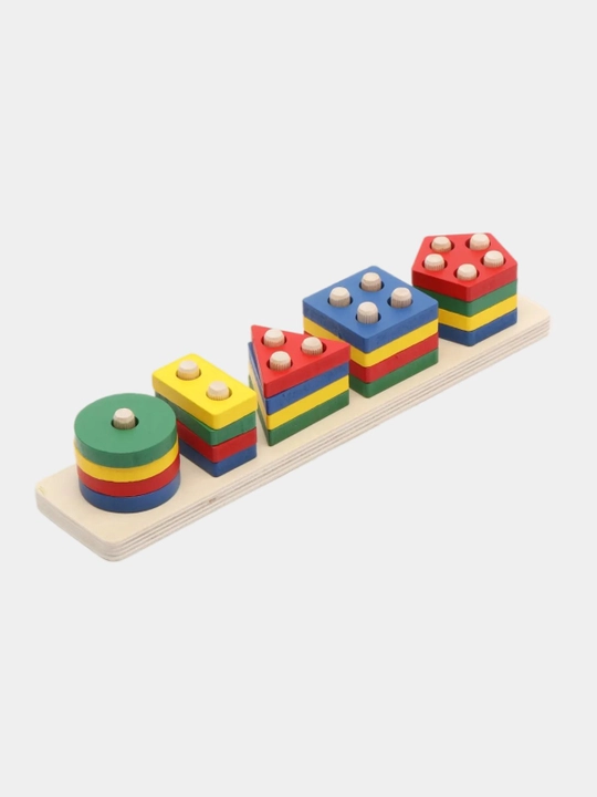 SORTER, Montessori, piramida, qo'shimcha, bolalar uchun yog'och o'quv o'yinchoq